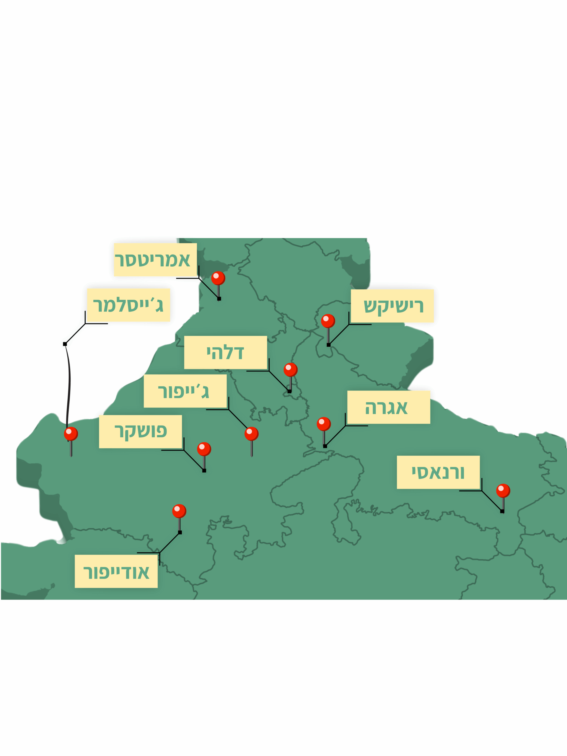 מפת הצפון המישורי של הודו