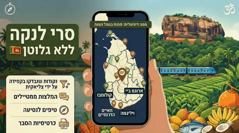 מפת סרי לנקה - ללא גלוטן